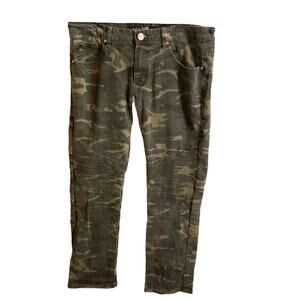 XRAY Jeans Men's Size 34 x 30 Green Camo Skinny Jeans School Cotton Stretch Hunt